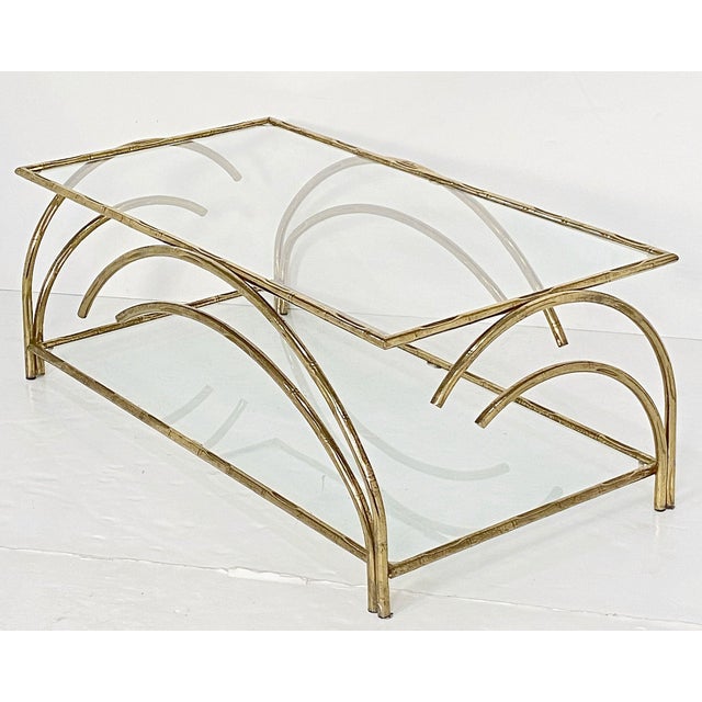 French Modernist Rectangular Low or Coffee Table of Brass For Sale - Image 10 of 17