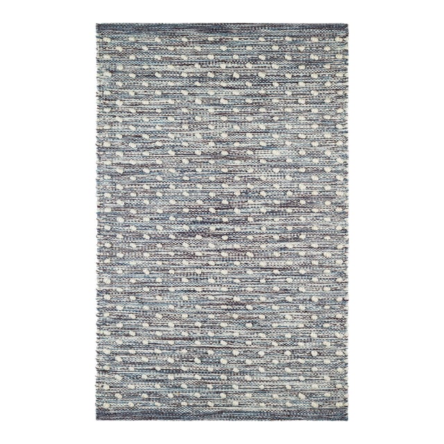 Dash & Albert by Annie Selke Hobnail Blue Indoor/Outdoor Rug, 6' x 9' For Sale