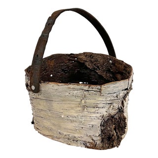 Handmade Birch Bark Bucket For Sale