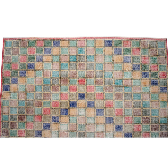 1970s Turkish Handmade Area Rug - 6′9″ × 10′1″ For Sale - Image 9 of 11