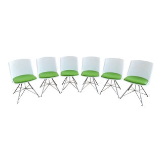 Set of 6 Matching Source International Artifakt Chairs - MCM Design, New Vinyl For Sale