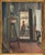 Oil on canvas painting by Swiss artist Ponziano Togni (1906-1971). "Studio View", 1940-1945. Signed in red in lower right...