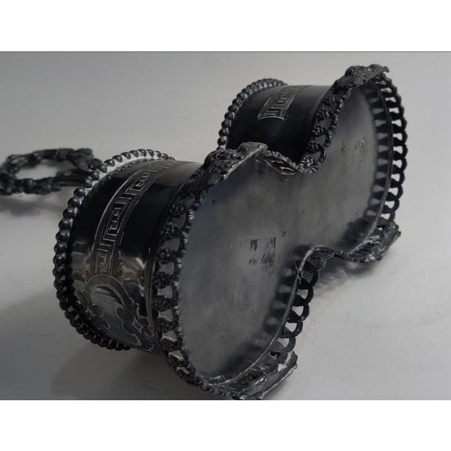 Antique 19th-Century Signed Redfield & Rice Ornate Double Bottle Holder For Sale - Image 11 of 17