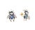 Antique Gold and Silver Bee Earrings With Sapphires and Diamonds, Pair For Sale - Image 11 of 13