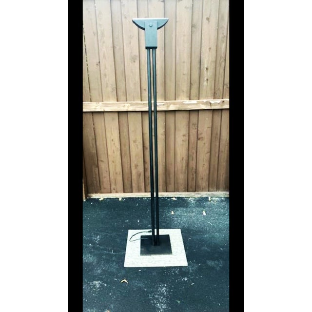 Postmodern 1980s Italian Postmodern Pivoting Head Torchiere For Sale - Image 3 of 4