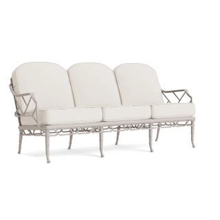 Brown Jordan Calcutta Sofa, Dove frame with Fusion Natural fabric For Sale