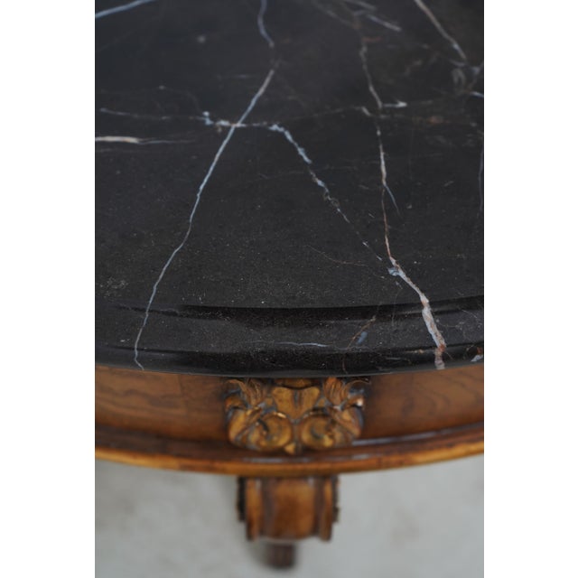 Brown Century Round Marble Top French Empire Center Table For Sale - Image 8 of 18