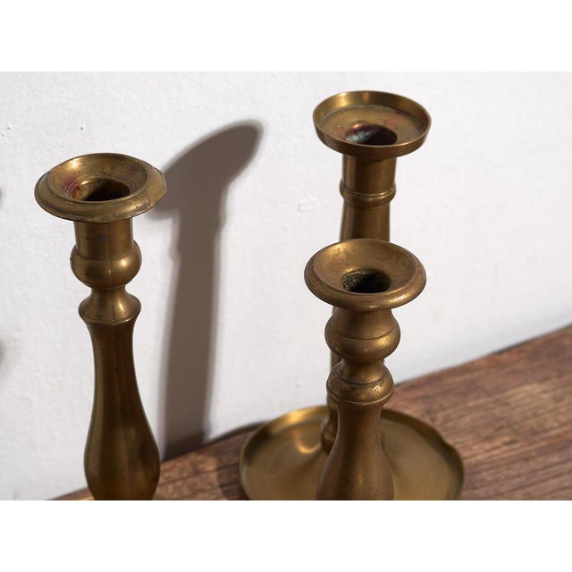 Candleholders for antique candles (c.1920) Dimensions: Piece #1: Diameter: 12 cm Height: 21 cm Piece #2: Diameter: 11 cm...