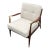Anthropologie Haverhill Lounge Chair — Walnut + Brass + Oatmeal Linen, Never Used For Sale
