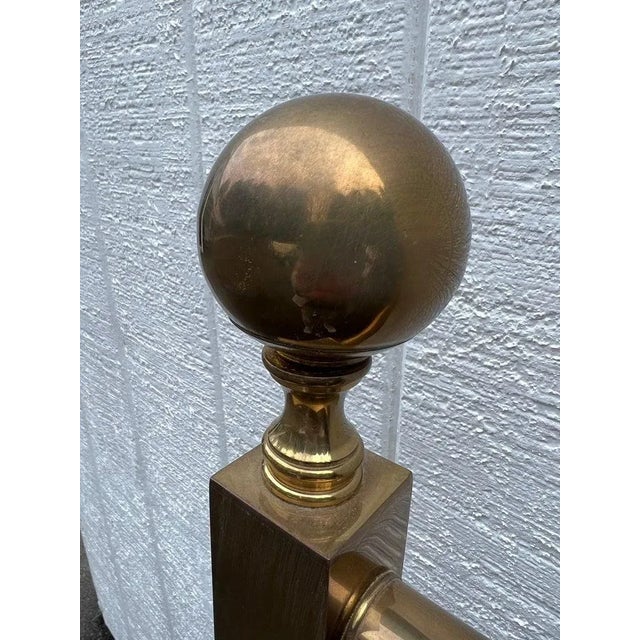 Brass Mastercraft Faux Bamboo Brass King Headboard For Sale - Image 8 of 13