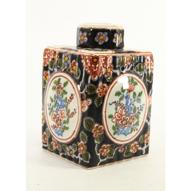 Makkum Tichelaar Dutch Faience Chinoiserie Tea Caddy, Marked For Sale - Image 4 of 18