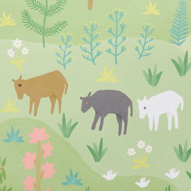 Traditional Schumacher Las Colinas Wallpaper, Green For Sale - Image 3 of 5