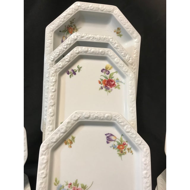 White Mid 19th Century Rosenthal Maria Floral Service for 8- 77 Pieces For Sale - Image 8 of 13