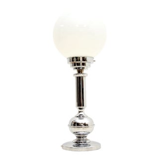 Art Deco Chrome and Glass Table Lamp, 1930s For Sale