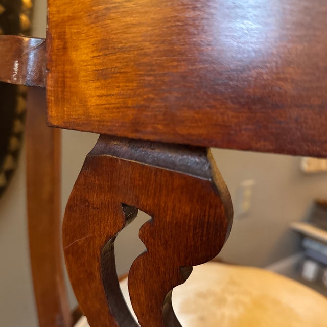 Antique Victorian Barrel Tub Chair | Green Man Carved Crest | Reupholstery Project | C. 1870–1880 For Sale - Image 10 of 10