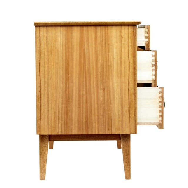Wood Mid-Century Swedish Walnut Chest of Drawers by Bodafors, 1950s For Sale - Image 7 of 10