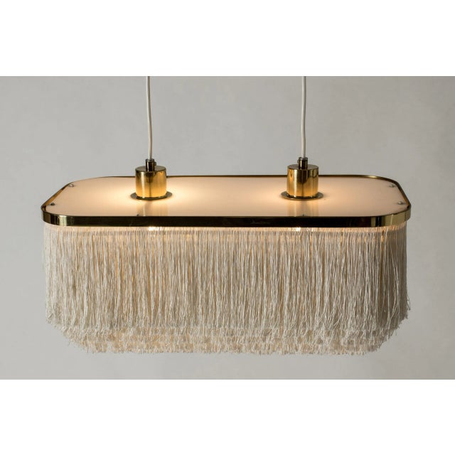Gold Vintage Fringe Pendant Light by Hans-Dagen Jakobsson, 1960s For Sale - Image 8 of 11