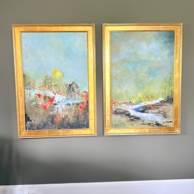 Pair of Signed, Original Paintings by Lawrence Hollingsworth For Sale - Image 13 of 15