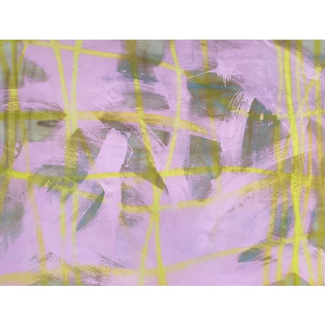 Purple Mirtha Moreno, Large Painting Titled “Palm Beach”, 2021 For Sale - Image 8 of 8
