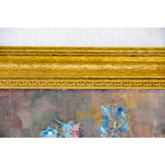 Mid 20th Century Floral Still Life Oil Painting by Ollie M. Perry, Framed For Sale In Palm Springs - Image 6 of 8