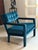 Mid-Century Modern Pair Re-Upholstered Emerald Green Velvet Parsons Lounge Chairs Milo Baughman For Sale - Image 3 of 18