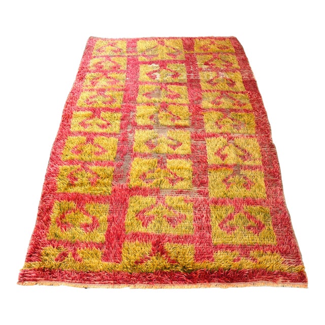 1960s Turkish Vintage Handmade Tülü Rug For Sale
