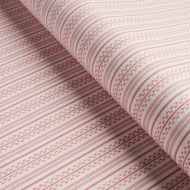 Schumacher Sample - Schumacher Jack Stripe Fabric in Pink For Sale - Image 4 of 4