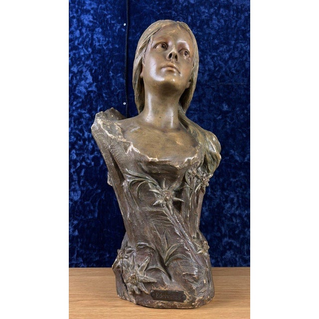 Ceramic According to Villanis, Edelweiss 1890s, Ceramic For Sale - Image 7 of 8