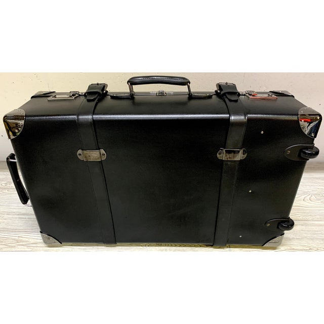 Asprey Londoner Trolley, Black Cross Hatch Suitcase For Sale - Image 14 of 18
