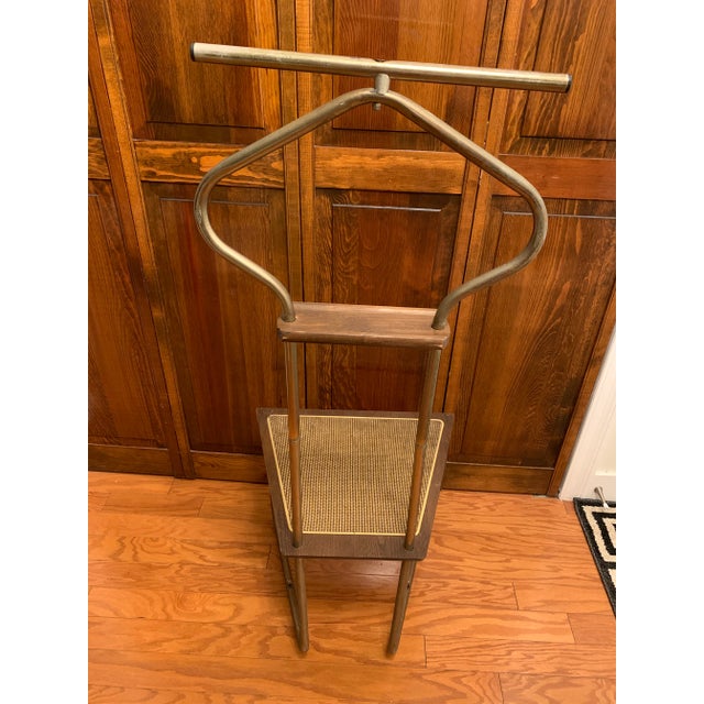 Wood 1960s Vintage Suit Butler Valet With Seat For Sale - Image 7 of 9