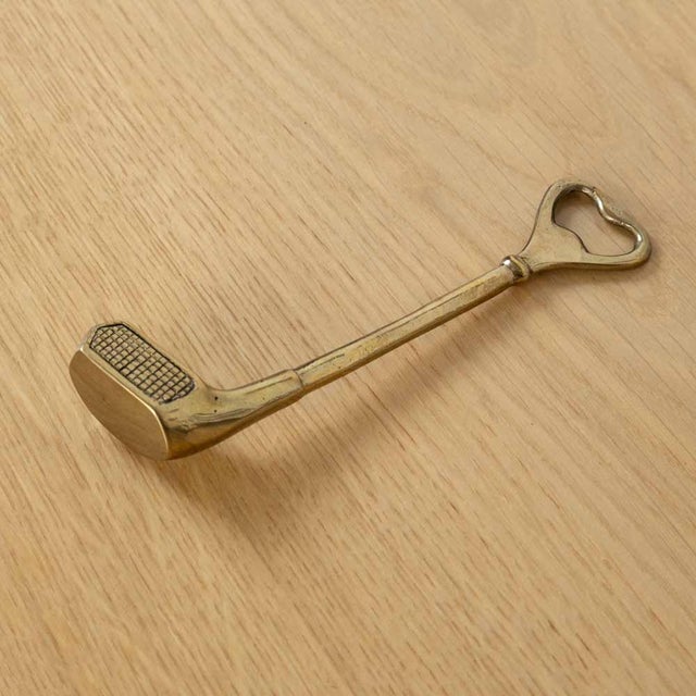 French 1950s French Brass Golf Club Bottle Opener For Sale - Image 3 of 9