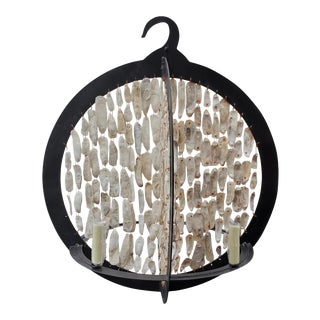 Rustic Shell Double Ring Chandelier For Sale