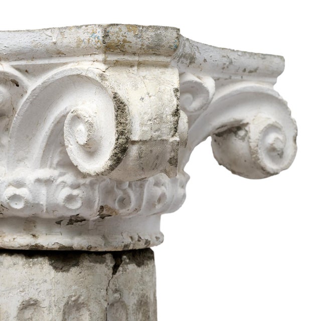 Impressive French Antique Concrete Ionic Column, Circa 1920 For Sale In Austin - Image 6 of 9