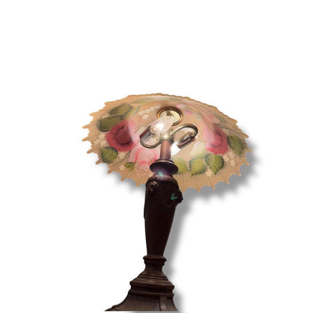 1950s 1950s Art Nouveau Signed Lamp For Sale - Image 5 of 6