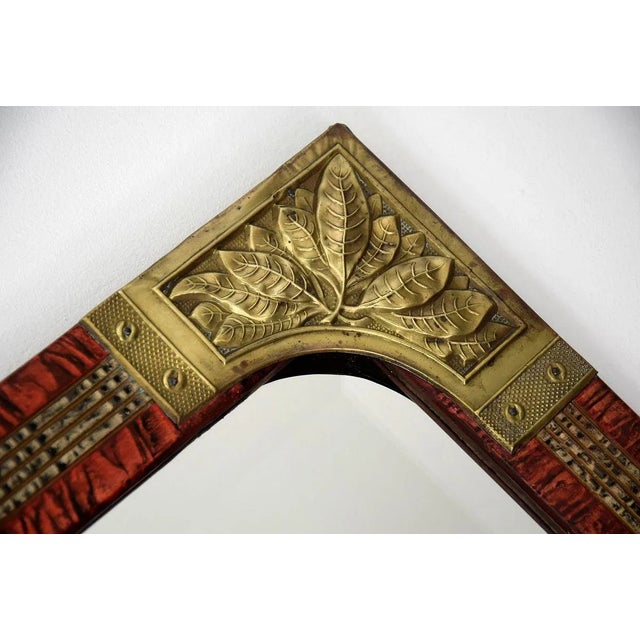 Rare neo classical mirror with beautiful copper details. Mirror is in good vintage condition without any damage.