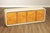 High Quality Vintage Dresser or Credenza with Cream Lacquered Case, Chromed Trim, and Four Bookmatched Burlwood Doors, By...