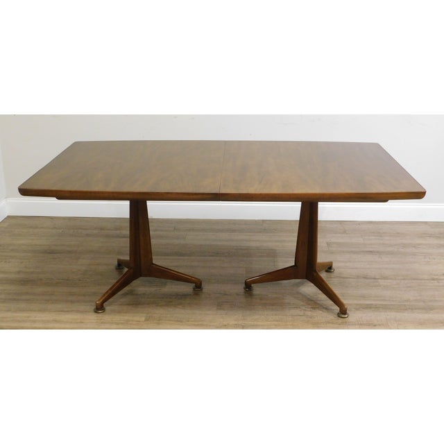 John Widdicomb Mid Century Modern Walnut Expandable Dining ...