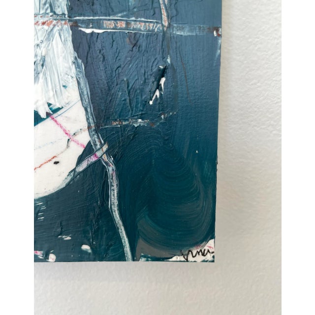 Abstract Abstract Small Work on Paper Acrylic Painting Untitled #17 by Stephanie Visser For Sale - Image 3 of 8