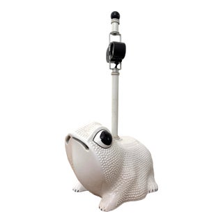 Mid 20th Century Italian Jean Rogers Style Hobnail Frog Lamp For Sale