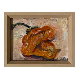 Habanero, Chili, Pepper #1, Expressionist Still Life, Oil Painting, Van Ness For Sale