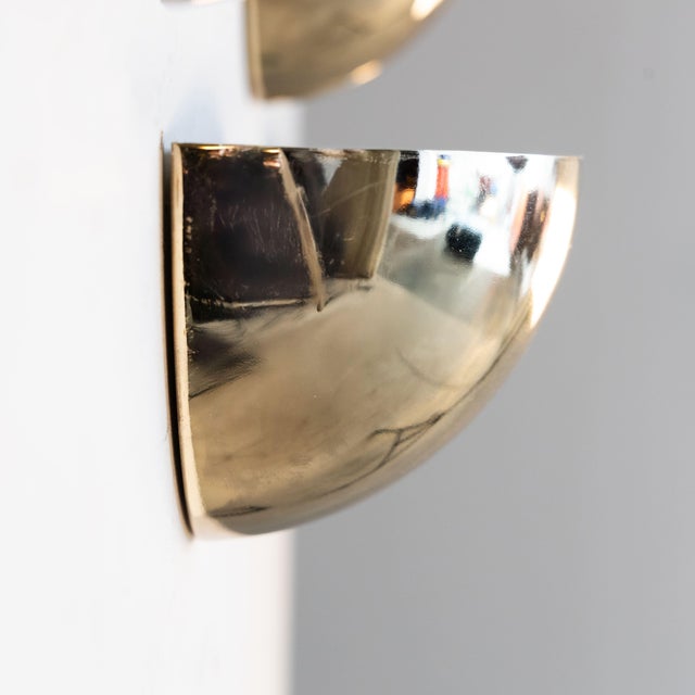 Metal Brass Wall Sconces, 1970, Set of 4 For Sale - Image 7 of 9