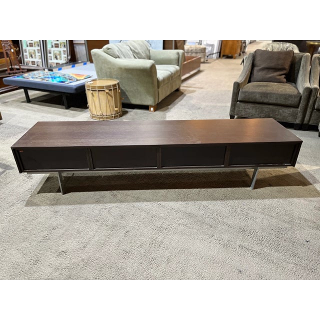 Punt Mobles Dark Wood Credenza With Louvered Front Drawers Chairish