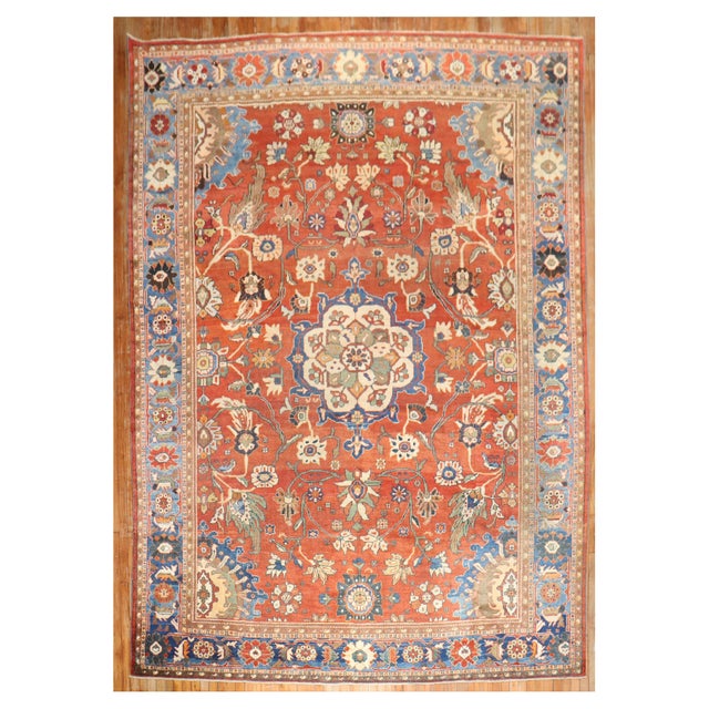 Early 20th Century Antique Persian Mahal Sultanabad Rug - 11'2" x 13' For Sale - Image 5 of 12