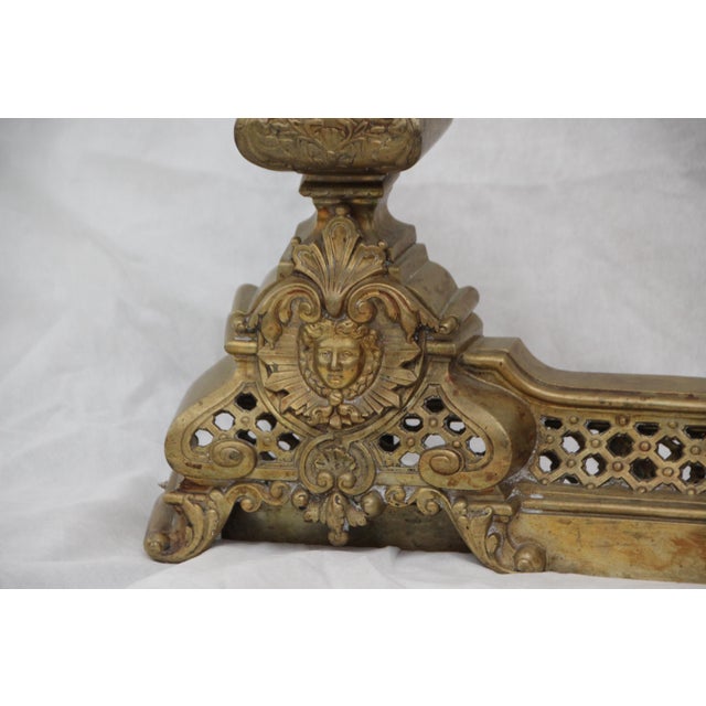 Louis XIV Gilt Firescreen Andirons For Sale - Image 11 of 13
