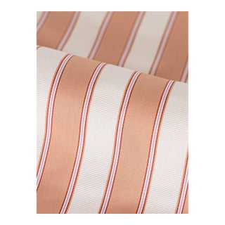 The House of Scalamandré Piano Stripe Fabric, Peach For Sale