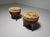 Early 20th Century Set of Art Deco Walnut and Floral-Printed Fabric Stools, Italy, 1930s For Sale - Image 5 of 12