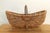Brown French Antique Buttocks Harvest Gathering Basket With Grape Vine Handle For Sale - Image 8 of 8