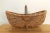 Brown French Antique Buttocks Harvest Gathering Wicker Basket With Grape Vine Handle For Sale - Image 8 of 8