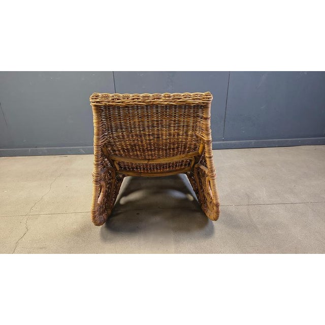 Vintage Wicker Chaise Longue, 1980s For Sale - Image 13 of 18