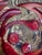 Red Mid-Century Murano Style Glass Bowl Featuring Gold Flakes and Red and White Swirls For Sale - Image 8 of 8